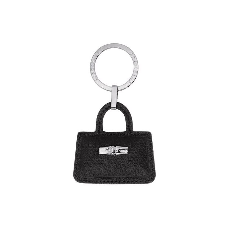 Porte-clés Longchamp Cuir Noir | 17365-PDCG