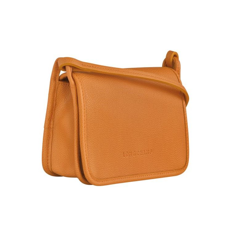 Portefeuille Zippé Longchamp On Saffron Cuir Orange | 78632-XCJY