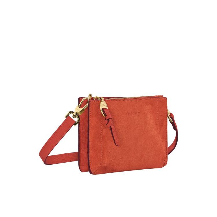 Portefeuille Zippé Longchamp Pouch Marmelade Cuir Orange | 51439-KOHC