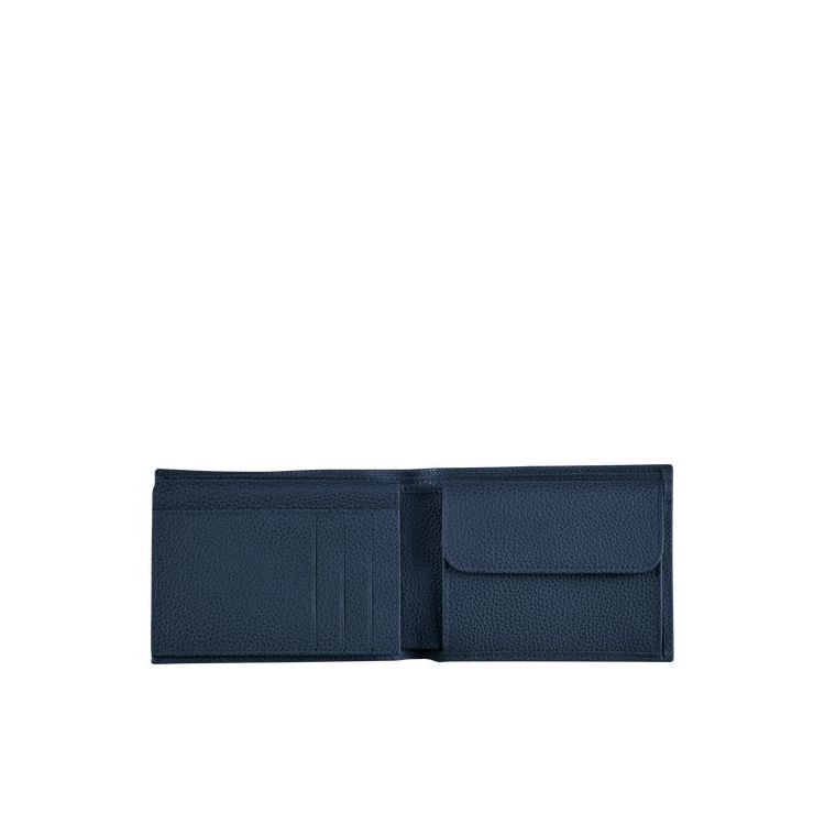 Portefeuilles Longchamp Cuir Bleu Marine | 36149-JUZK