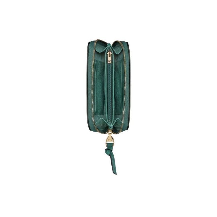 Portefeuilles Longchamp Cuir Grise Vert | 83172-XUZO