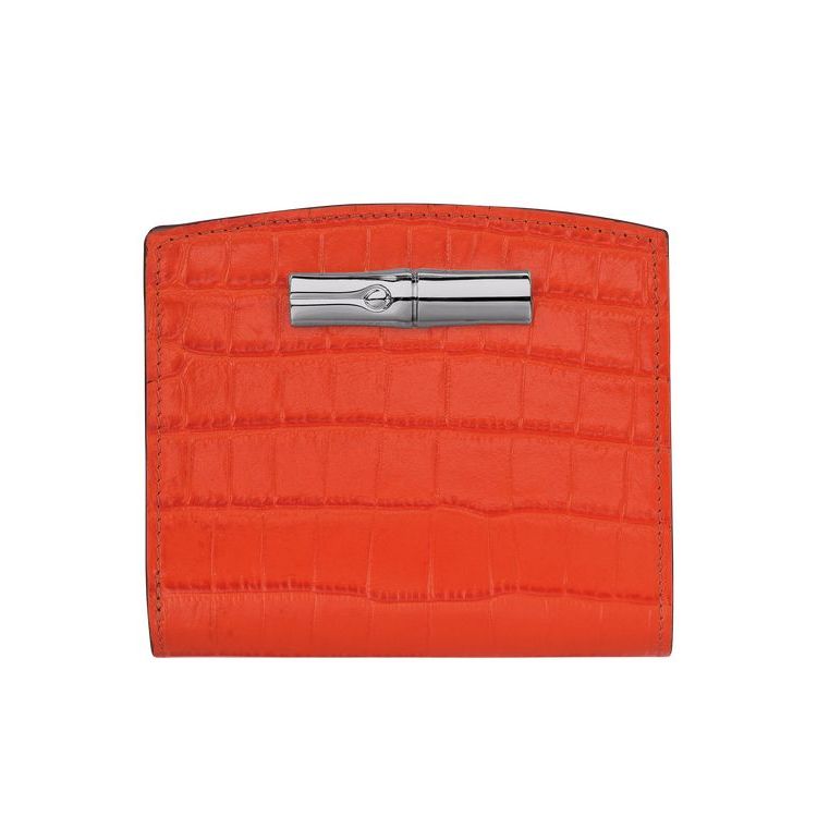 Portefeuilles Longchamp Cuir Orange | 28306-MPSH