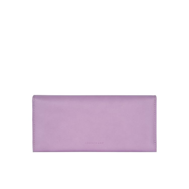 Portefeuilles Longchamp Long Continental Cuir Violette | 10628-GFCS