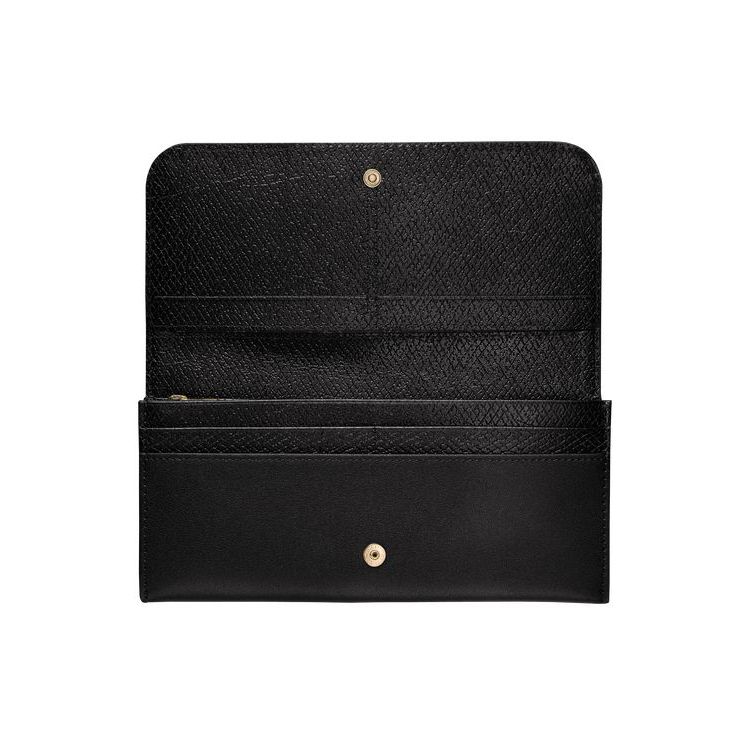 Portefeuilles Longchamp Long Continental Cuir Noir | 16503-IMEA