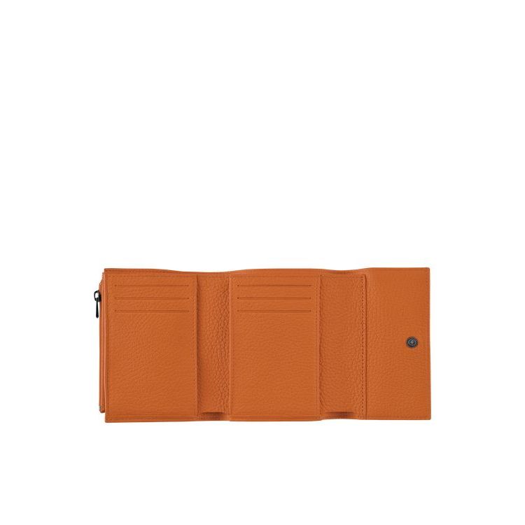 Portefeuilles Longchamp Saffron Cuir Orange | 50721-XYVW