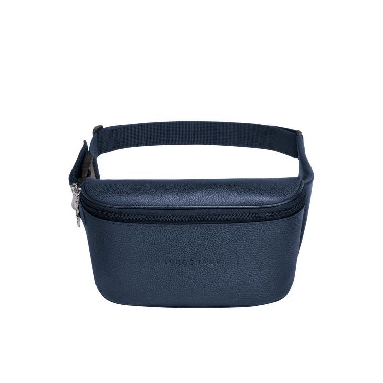 Sac Banane Longchamp Cuir Bleu Marine | 51467-LRGE