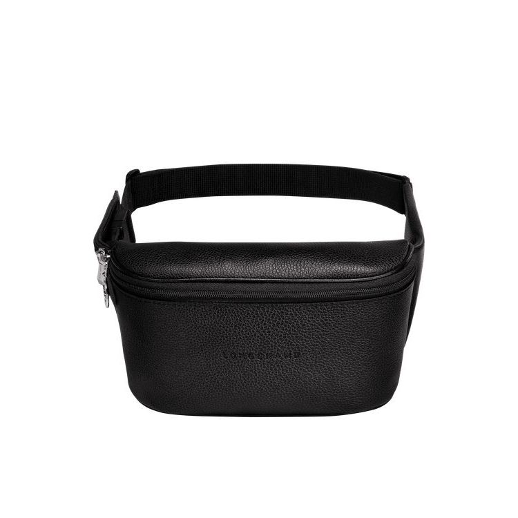 Sac Banane Longchamp Cuir Noir | 69705-DEOJ