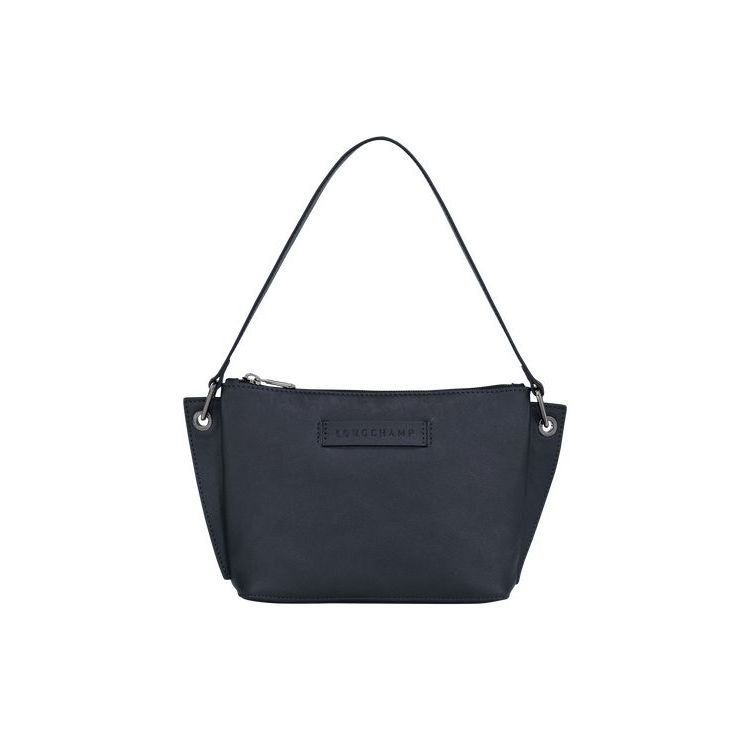 Sac Banane Longchamp Pouch Cuir Bleu | 39405-PLUI