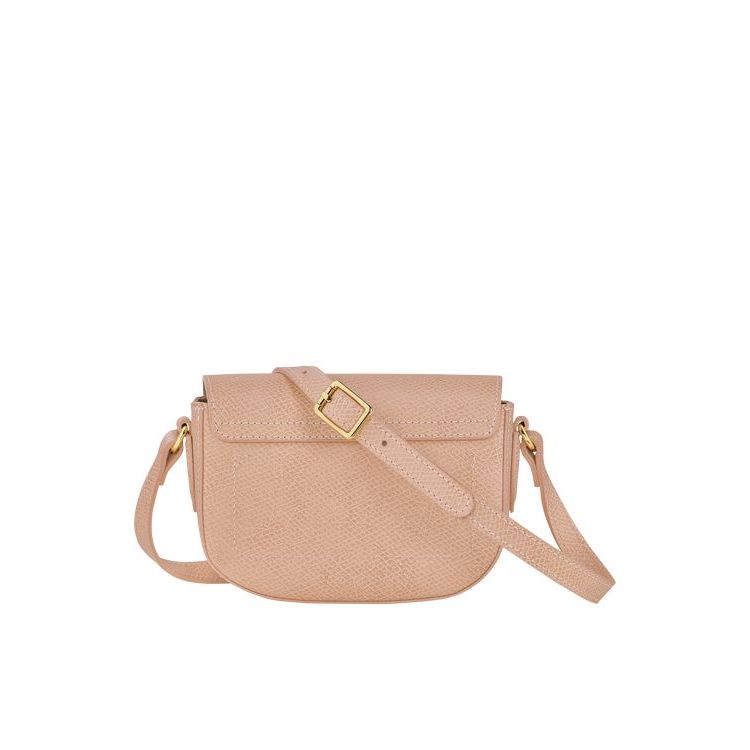 Sac Mini Longchamp Flowers Cuir Rose Clair | 06715-YRFH