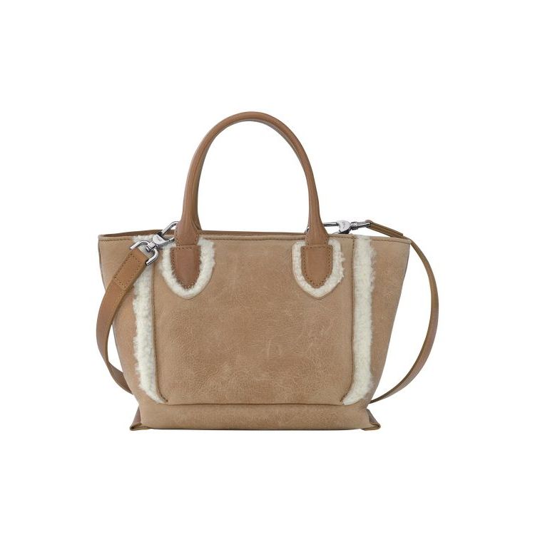 Sac Mini Longchamp S Cuir Beige | 79156-DYVS