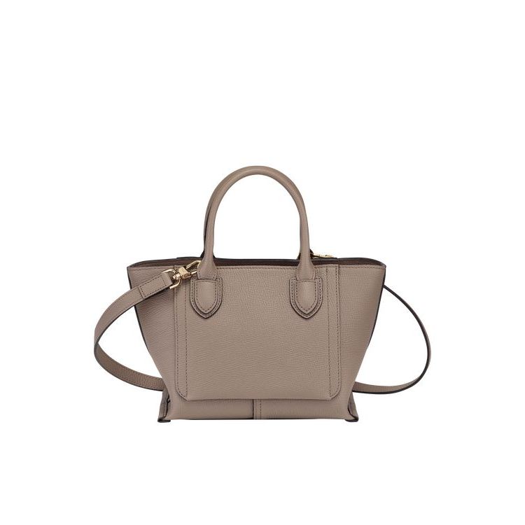 Sac Mini Longchamp S Cuir Grise Marron | 63529-NUPK