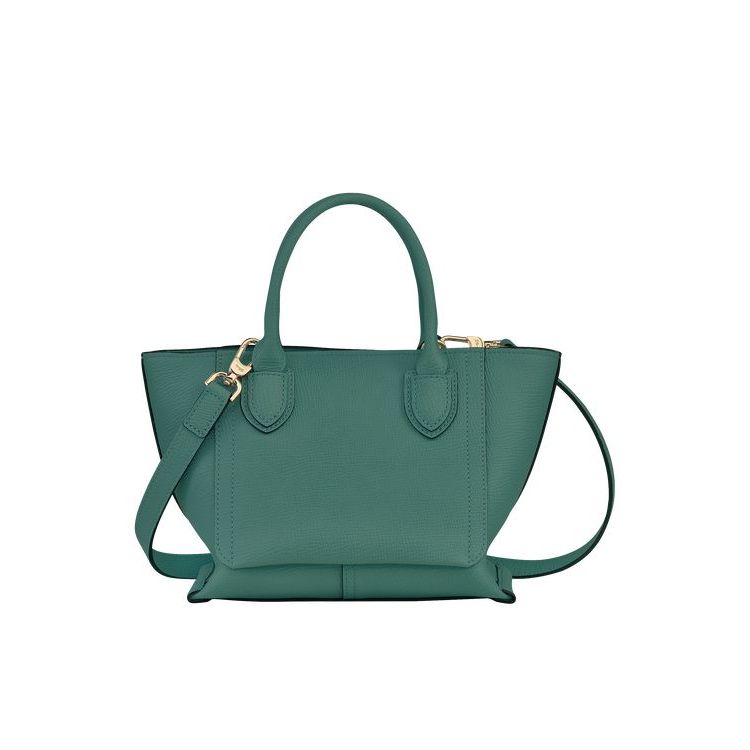 Sac Mini Longchamp S Cuir Grise Vert | 46915-VELN