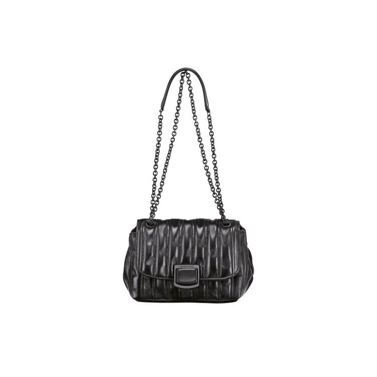 Sac Mini Longchamp S Cuir Noir | 41023-FPIA