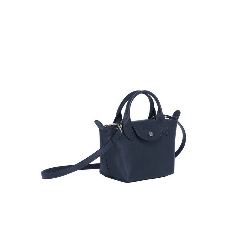 Sac Mini Longchamp Xs Cuir Bleu Marine | 37468-KPIC