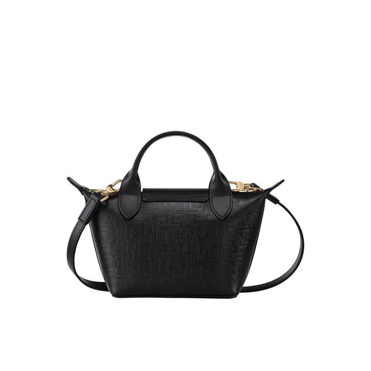 Sac Mini Longchamp Xs Cuir Noir | 94538-RLCF