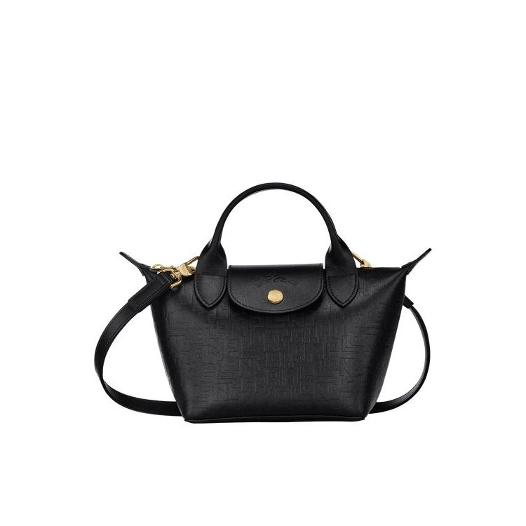 Sac Mini Longchamp Xs Cuir Noir | 94538-RLCF