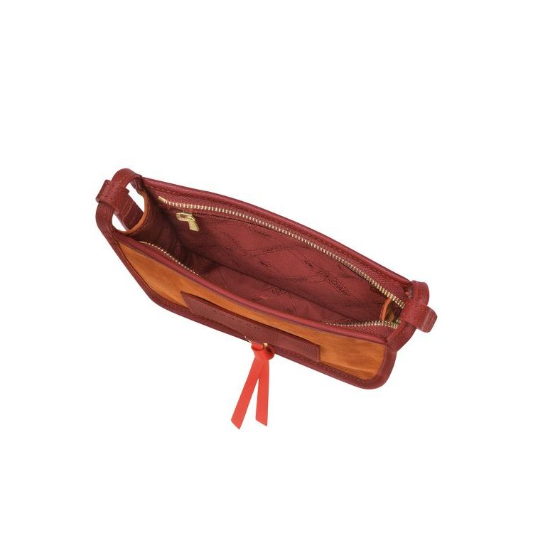 Sac Mini Longchamp Zipped S Saffron Cuir Orange | 12749-GBPQ