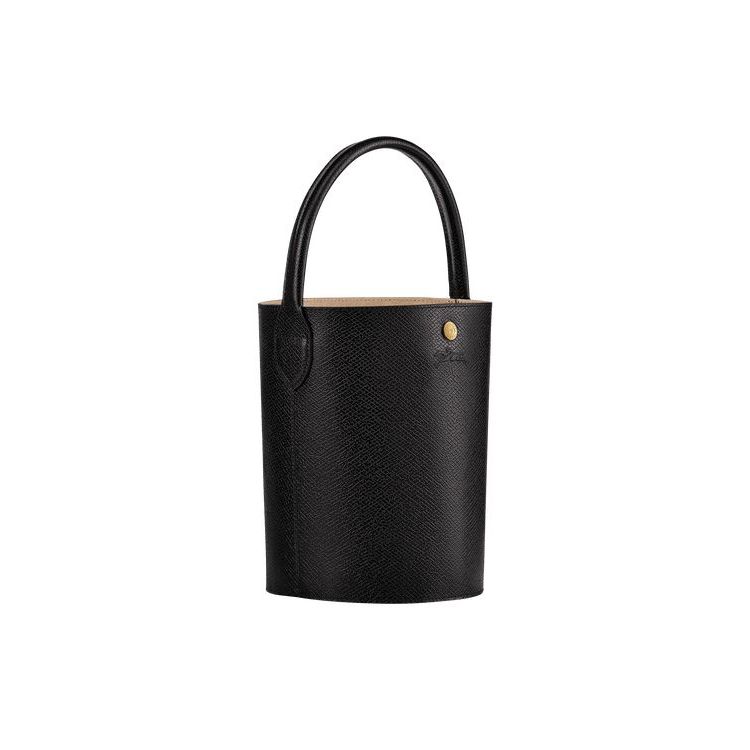 Sac À Main Longchamp Bucket Cuir Noir | 84107-GPCE