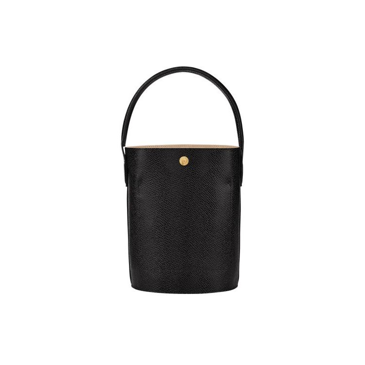 Sac À Main Longchamp Bucket Cuir Noir | 84107-GPCE