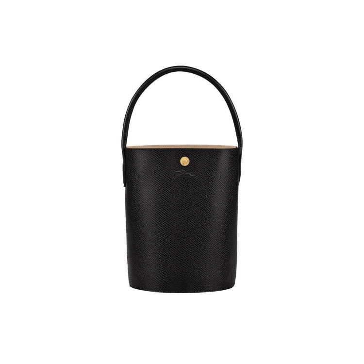 Sac À Main Longchamp Bucket Cuir Noir | 84107-GPCE