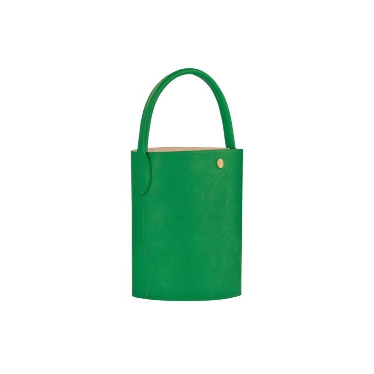 Sac À Main Longchamp Bucket Cuir Vert | 83509-QYIO