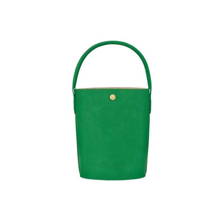 Sac À Main Longchamp Bucket Cuir Vert | 83509-QYIO