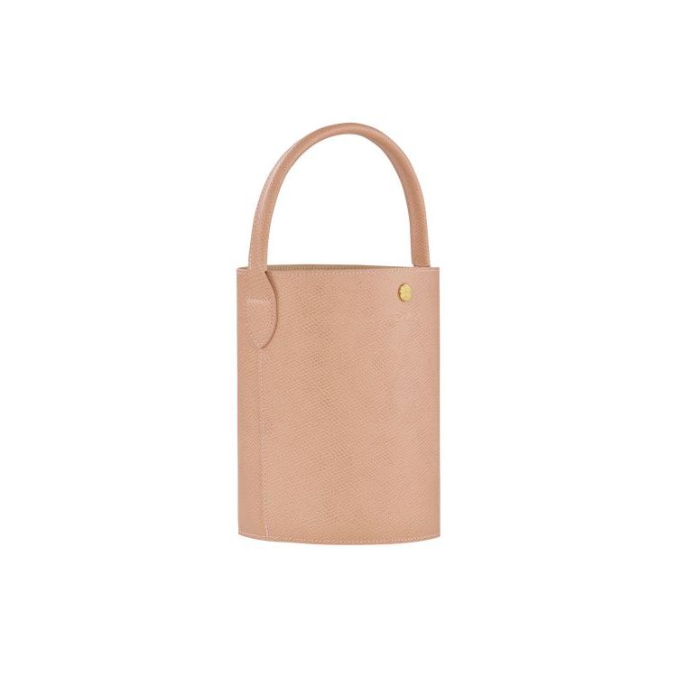 Sac À Main Longchamp Bucket Flowers Cuir Rose Clair | 15702-JFEX