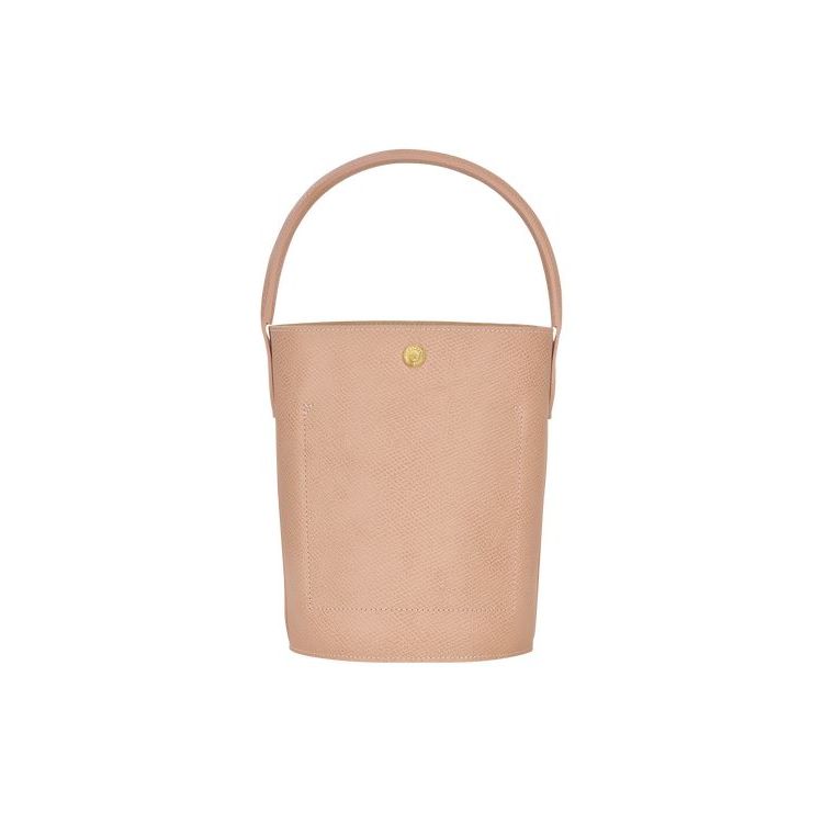 Sac À Main Longchamp Bucket Flowers Cuir Rose Clair | 15702-JFEX