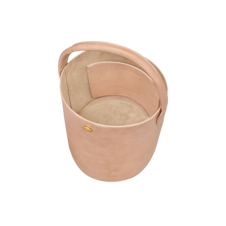 Sac À Main Longchamp Bucket Flowers Cuir Rose Clair | 15702-JFEX