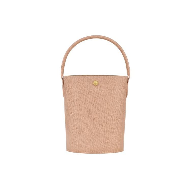 Sac À Main Longchamp Bucket Flowers Cuir Rose Clair | 15702-JFEX