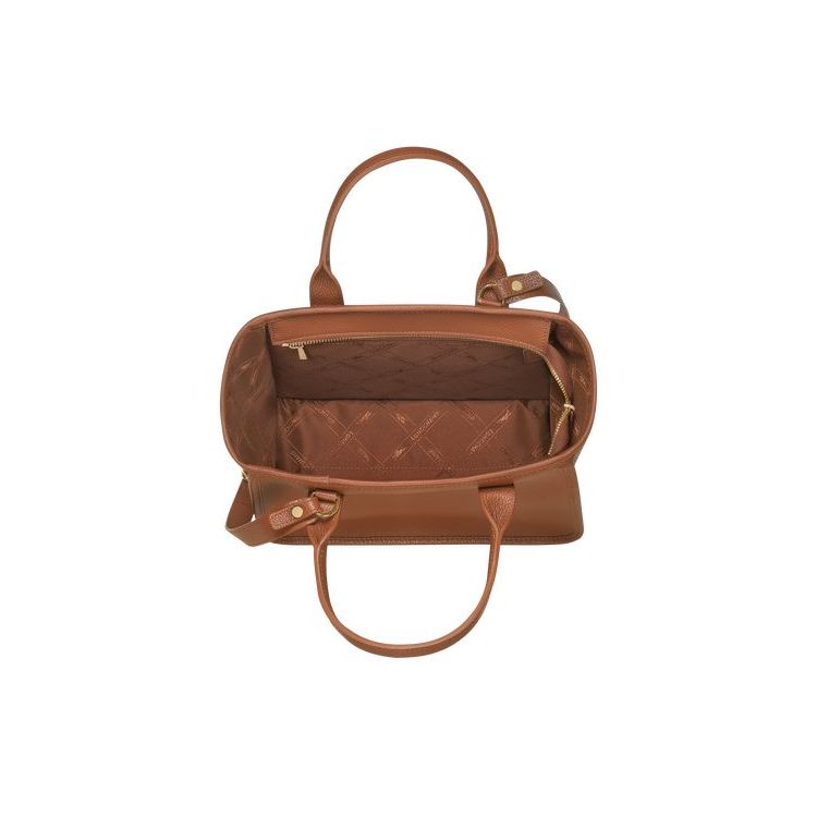 Sac À Main Longchamp Caramel Cuir Marron | 17463-TCQP