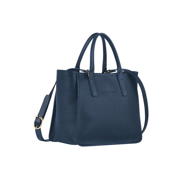 Sac À Main Longchamp Cuir Bleu Marine | 95180-MAGI