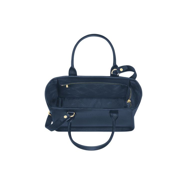 Sac À Main Longchamp Cuir Bleu Marine | 95180-MAGI