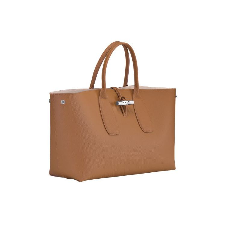 Sac À Main Longchamp L Cuir Beige | 07654-PWZO