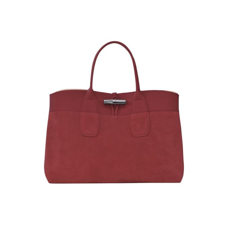 Sac À Main Longchamp L Cuir Rouge | 35790-GEUB