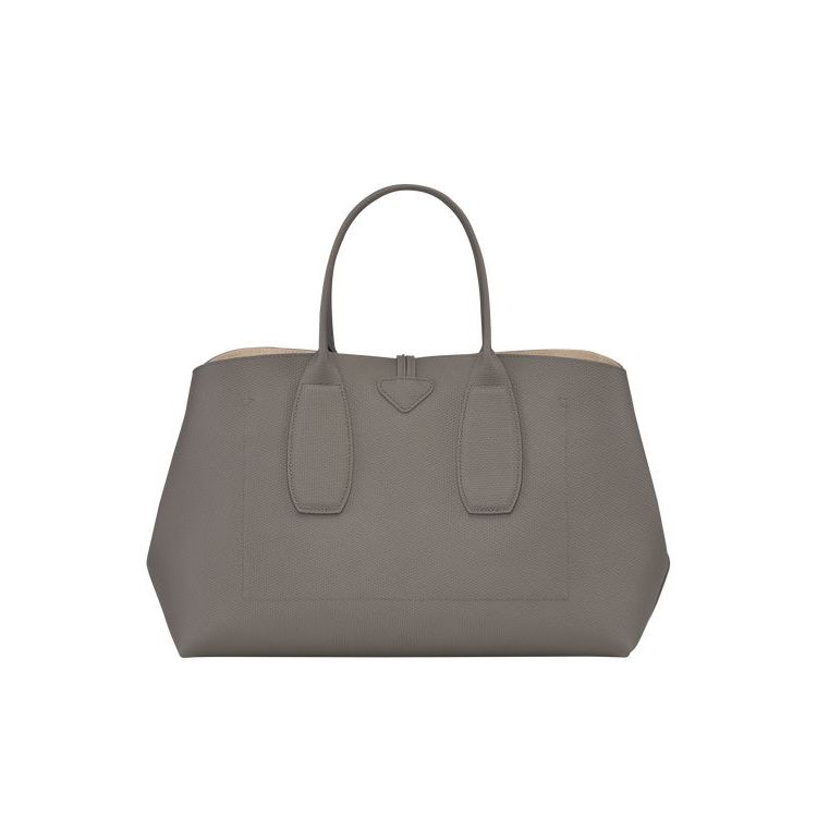 Sac À Main Longchamp L Turtledove Cuir Grise | 91456-SOPU