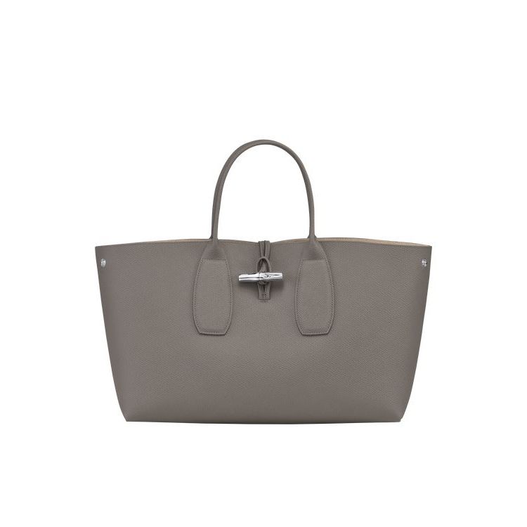 Sac À Main Longchamp L Turtledove Cuir Grise | 91456-SOPU