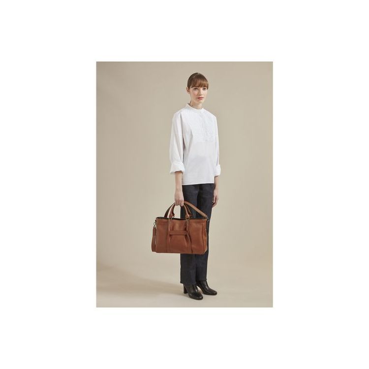 Sac À Main Longchamp M Cuir Marron | 39682-ECFB