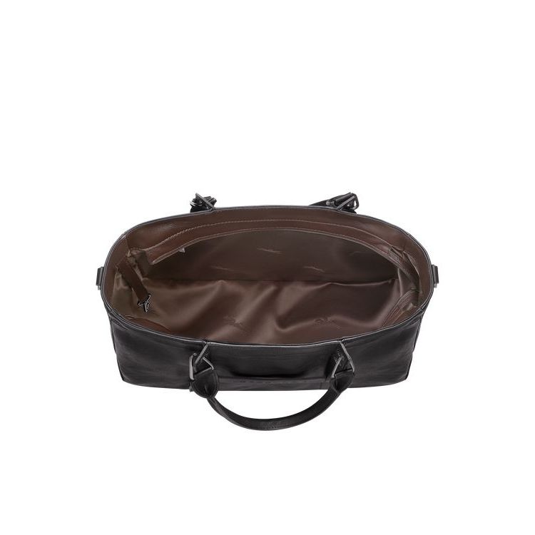 Sac À Main Longchamp M Cuir Noir | 79401-DTHU