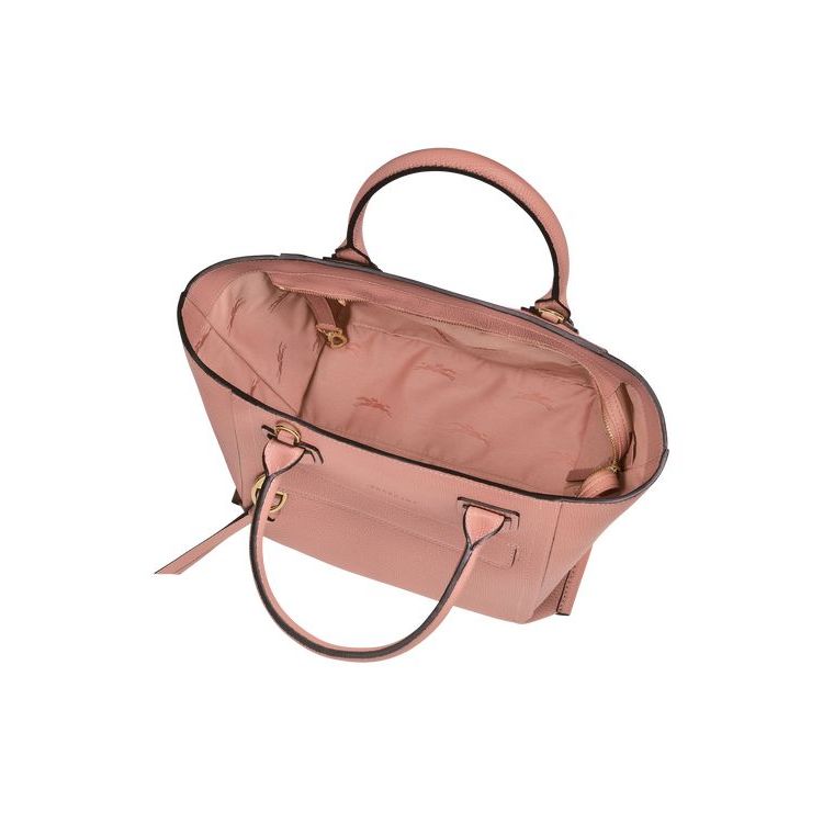 Sac À Main Longchamp M Cuir Rose | 59146-CLTO