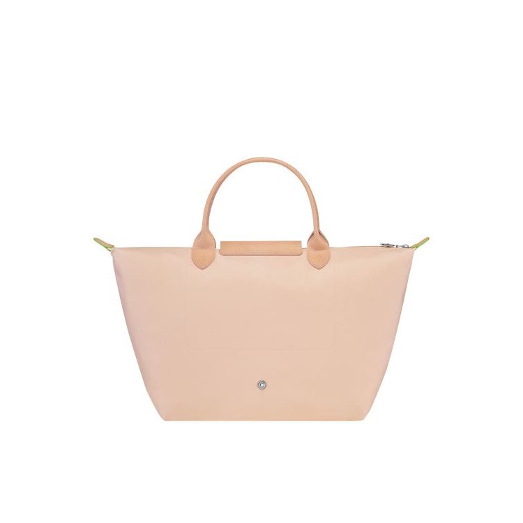 Sac À Main Longchamp M Flowers Recycled canvas Rose Clair | 13704-GWHX