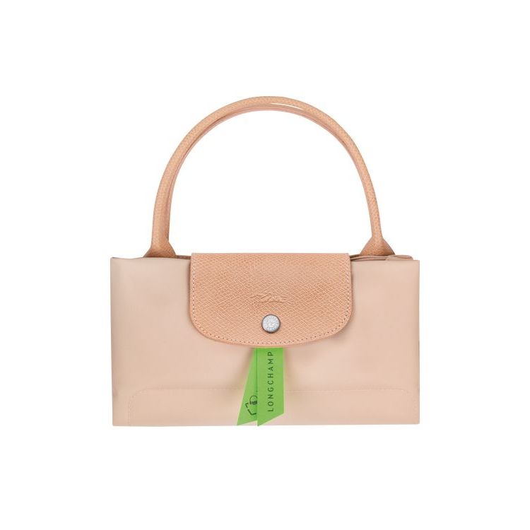 Sac À Main Longchamp M Flowers Recycled canvas Rose Clair | 13704-GWHX