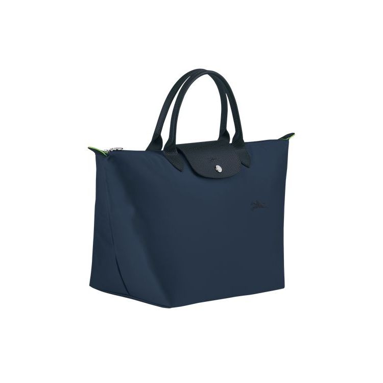 Sac À Main Longchamp M Recycled canvas Bleu Marine | 85179-MOPY