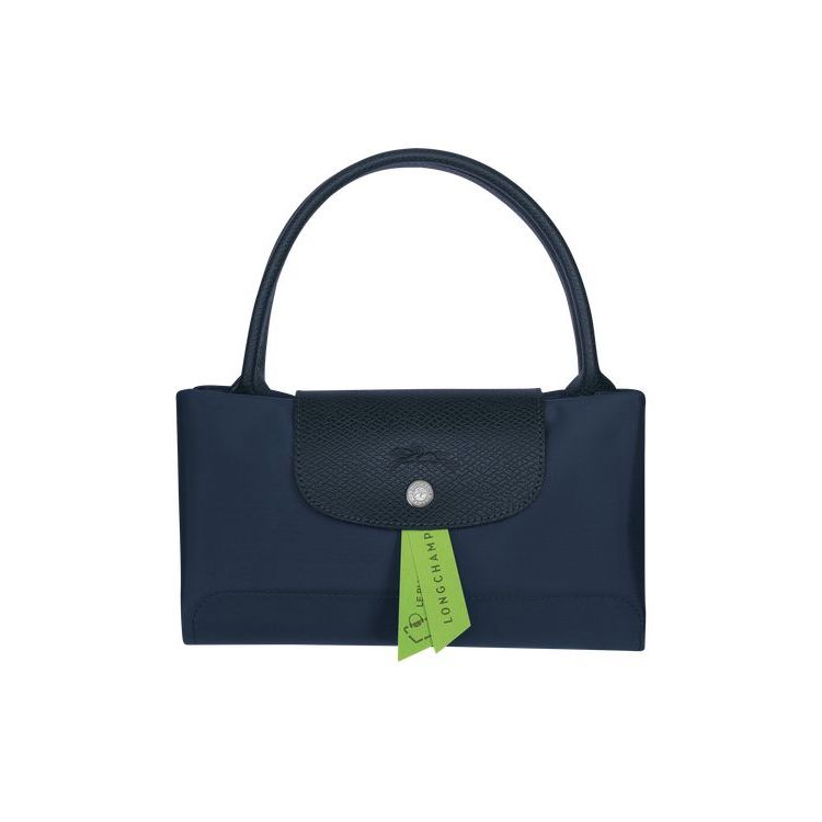 Sac À Main Longchamp M Recycled canvas Bleu Marine | 85179-MOPY