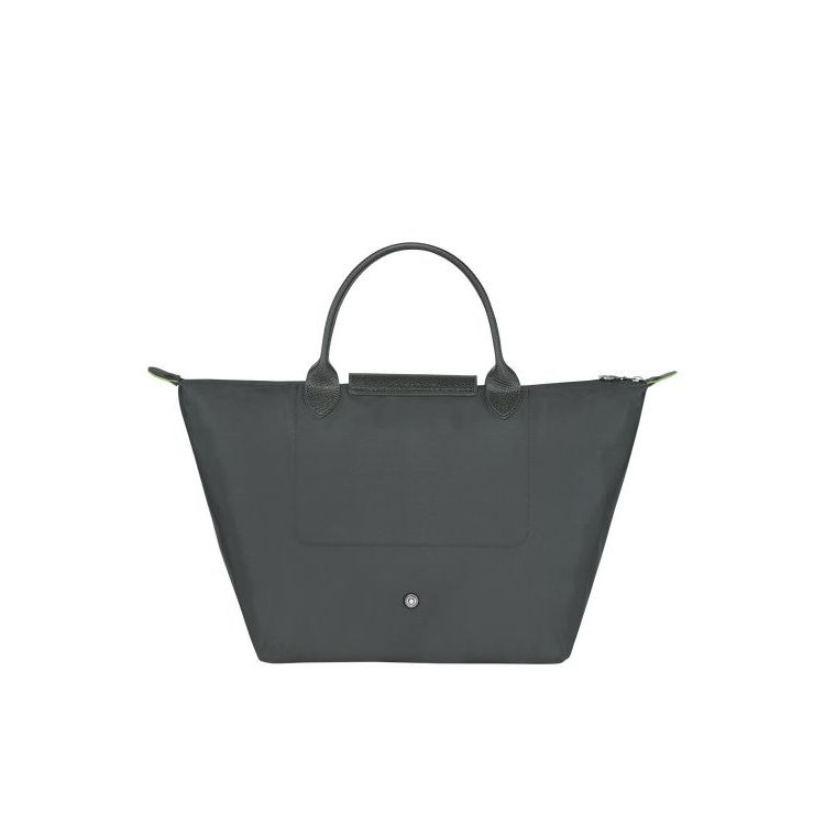 Sac À Main Longchamp M Recycled canvas Grise Foncé | 59480-BPUC