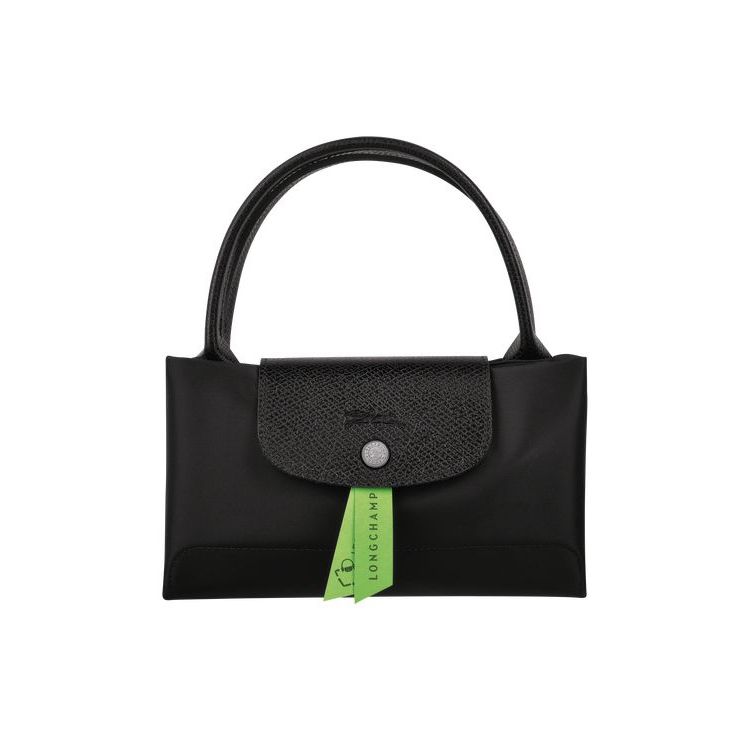 Sac À Main Longchamp M Recycled canvas Noir | 30546-SVWC