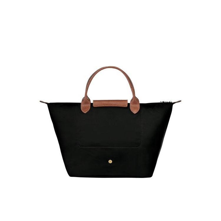 Sac À Main Longchamp M Recycled canvas Noir | 35479-GIFH