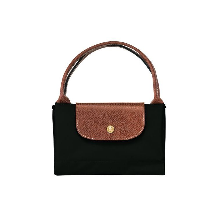 Sac À Main Longchamp M Recycled canvas Noir | 35479-GIFH