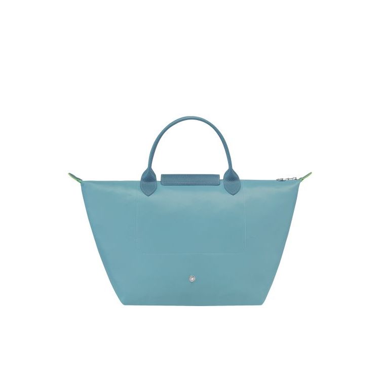 Sac À Main Longchamp M Thunderstorm Recycled canvas Bleu | 50427-YJVR