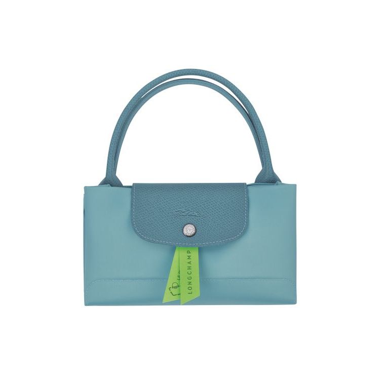 Sac À Main Longchamp M Thunderstorm Recycled canvas Bleu | 50427-YJVR